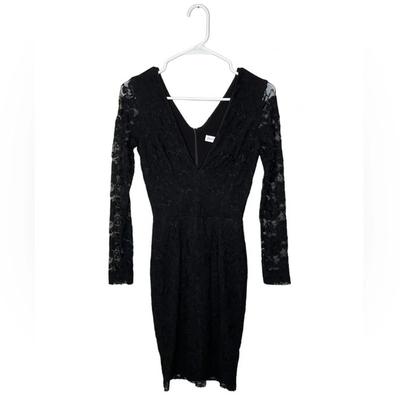Dress The Population Erica Black Lace Mini Dress Size Small - Picture 1 of 10